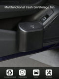 Car Trash Can Storage Box Door-side Hanging Lid Multifunctional Mini Qme black