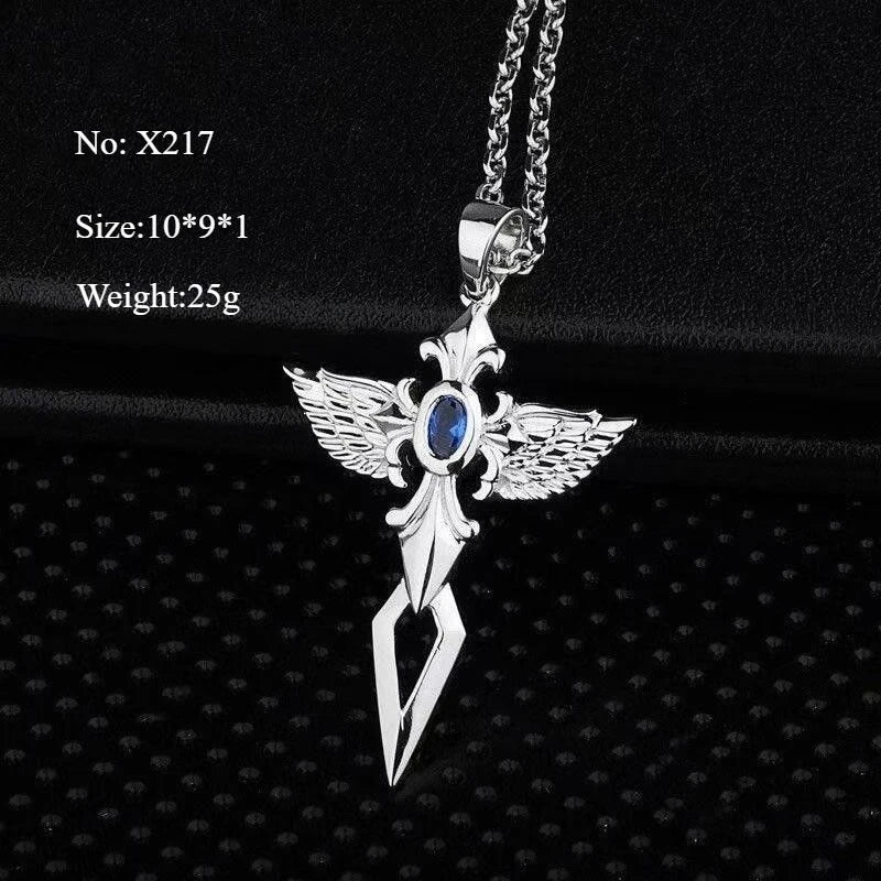 Hot Selling Vintage Punk Cross Pendant Necklace - Unique Hip Hop Chain for Women Qme