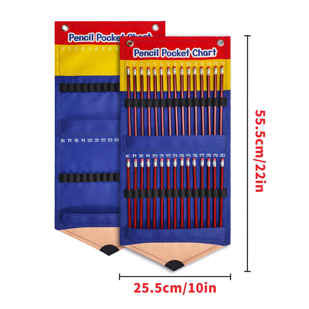 Pencil Parking Pencil Holder Storage Rack Pencil Chart School Supplies Organizer for Classroom for Kids Teacher Qme