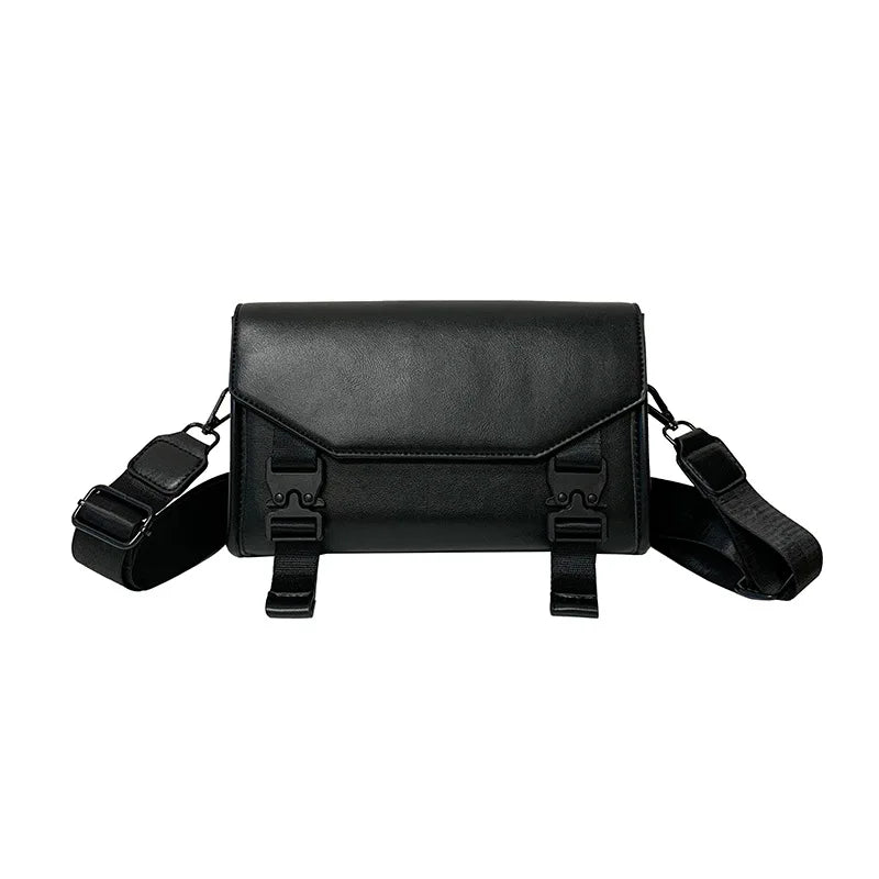 Trendy Crossbody Bag Flap Phone Purse Lock Closure Messenger High-end Qme black