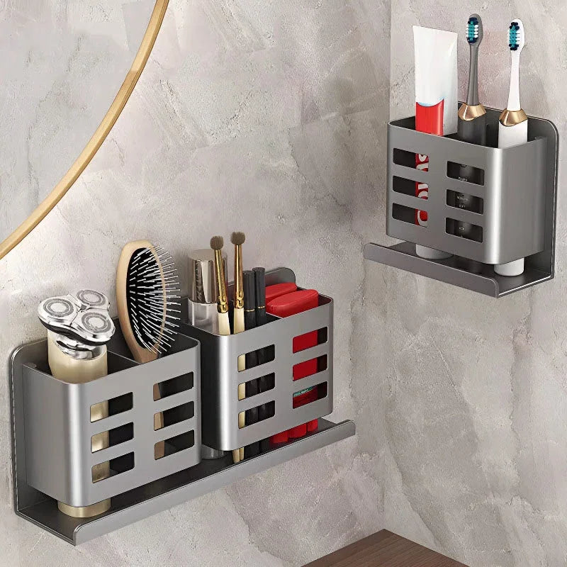 Bathroom Shelves Multifunctional Washbasin Storage Tube Toothbrush Razor Storage Rack Wall-mounted Bathroom Supplies Qme