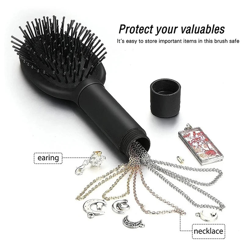 Comb Hair Brush Hidden Compartment Removable Lid Discreet Storage Qme