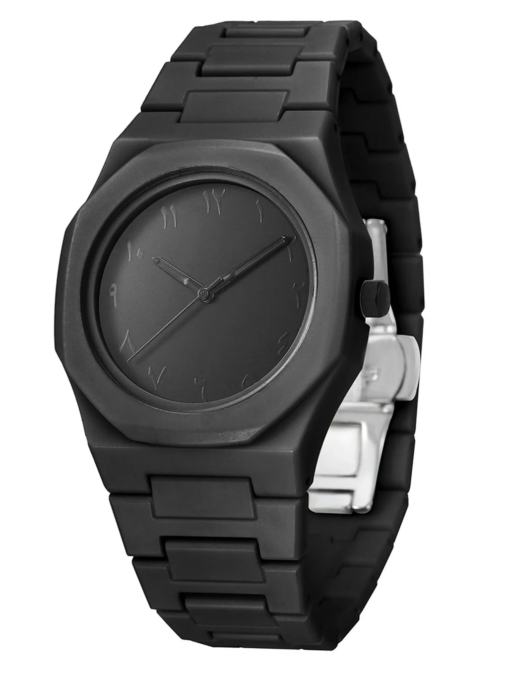 Quartz watch and bracelet necklace and ring set for men, suitable for everyday versatility, does not include the box Qme