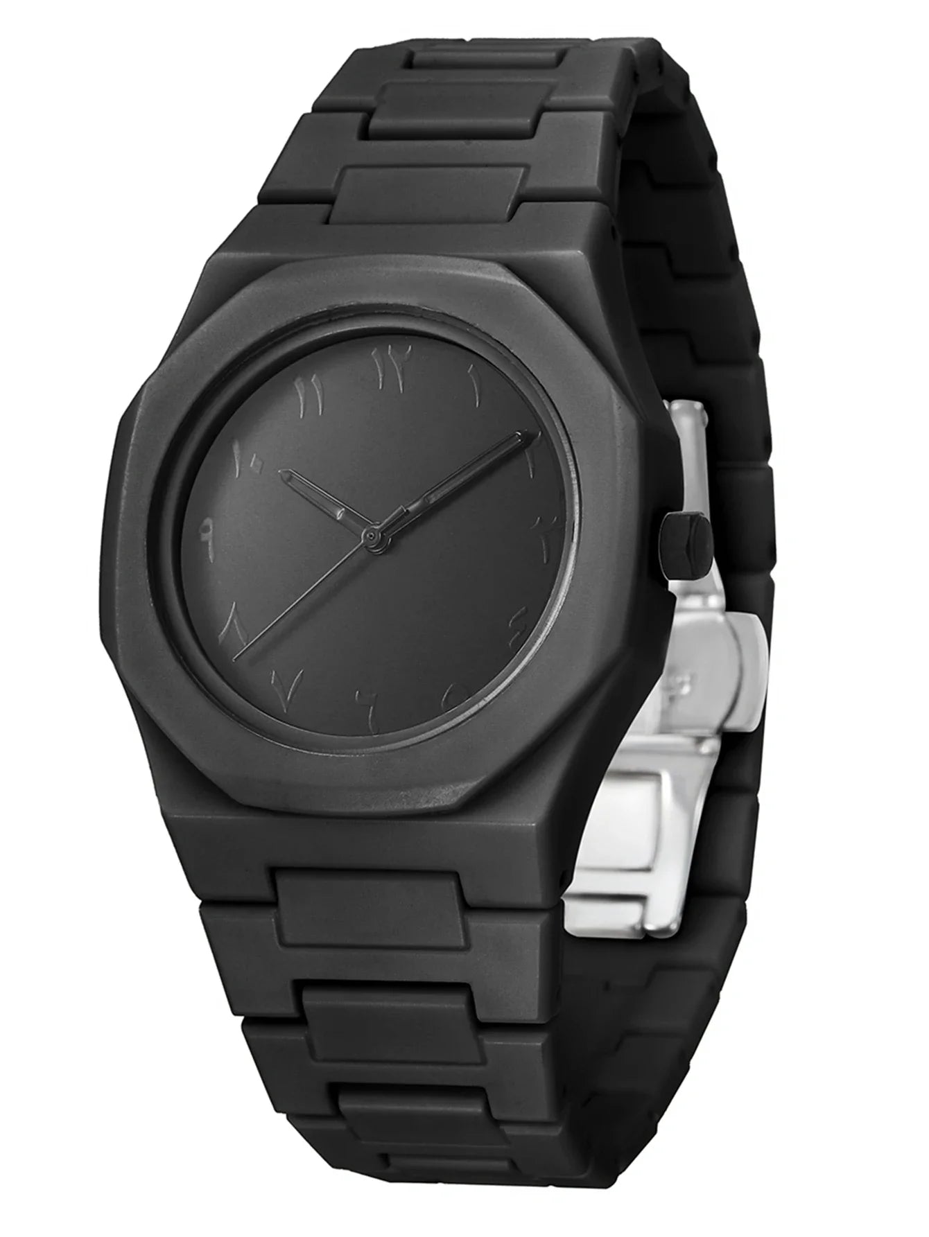 Quartz watch and bracelet necklace and ring set for men, suitable for everyday versatility, does not include the box Qme