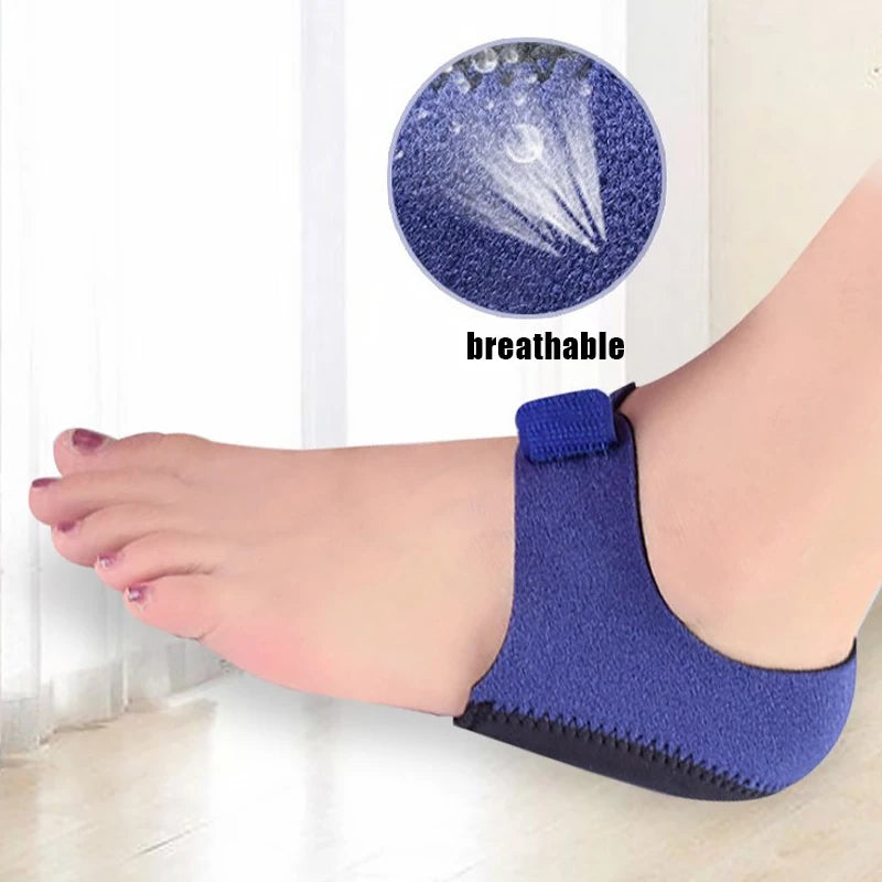1 Pair Silicone Heel Pads Shock Absorption Relieving Leg Pressure Qme