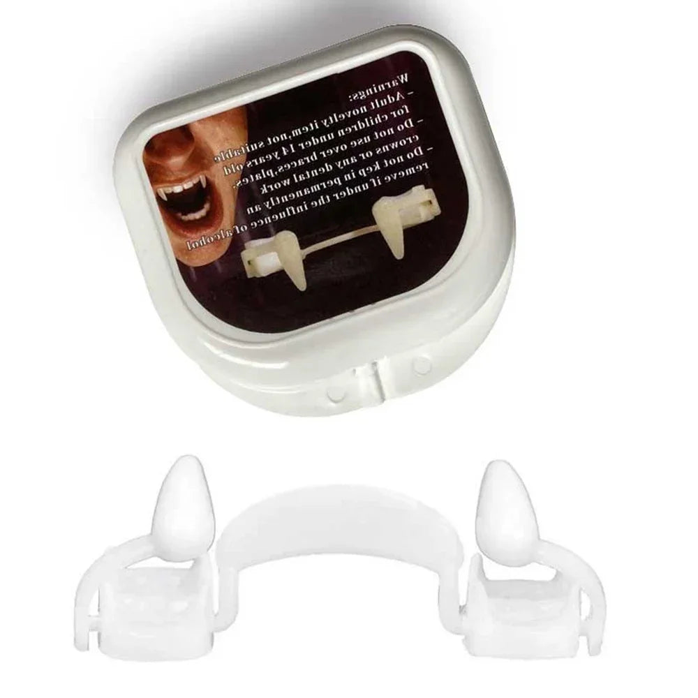 Halloween Fake Teeth Cosplay Vampire Fangs Retractable Teeth Dress Costume Tooth Gift Party Decoration Vampire Dracula Teeth Qme