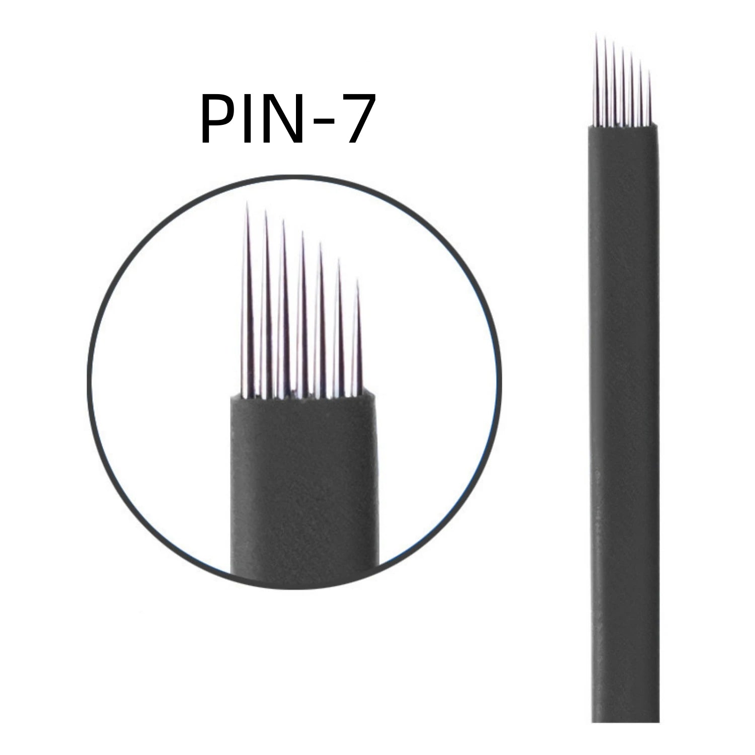 50PCS Black Microblading Needles PMU Tattoo Needles Permanent Makeup Blade 9Pin 12 14 16 U18 Manual Eyebrow Pen Blades Qme Flex 7pin Lot Of 50PCS