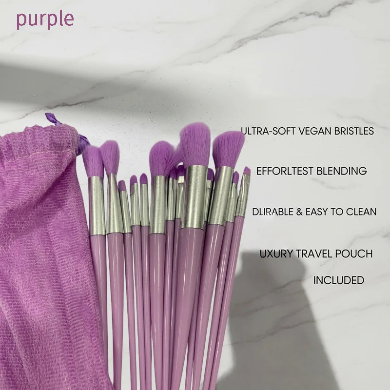 13-in-1 Makeup Brush Convenient Soft-bristled Blush Eye Shadow Qme