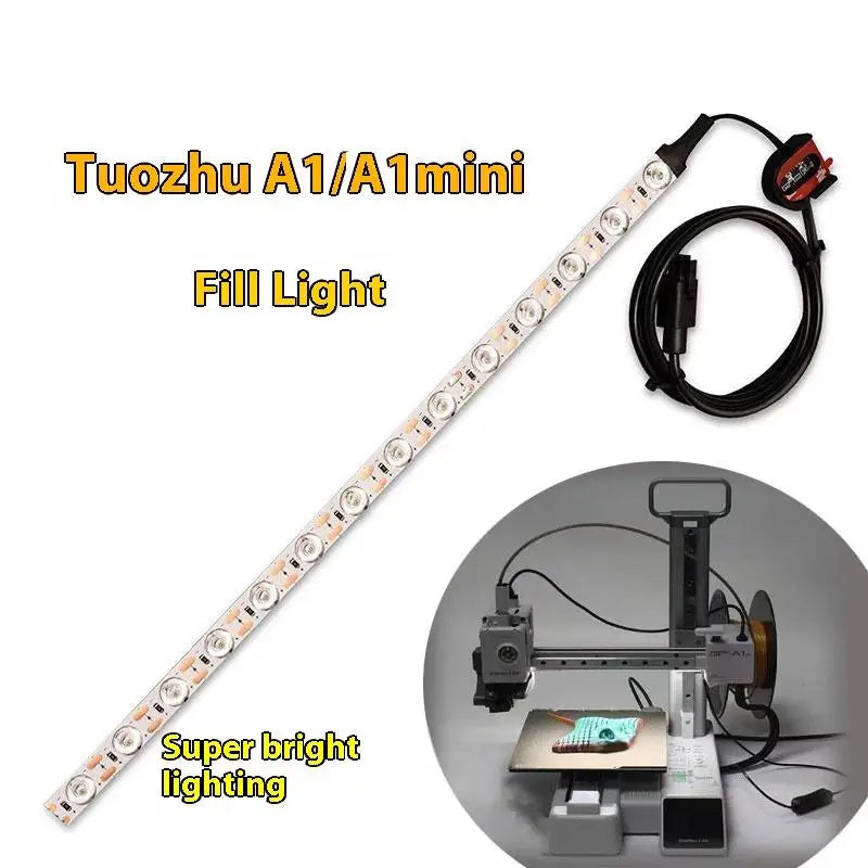 Magnetic Installation Aluminum Alloy LED Strip Bambu Lab A1 Mini Qme