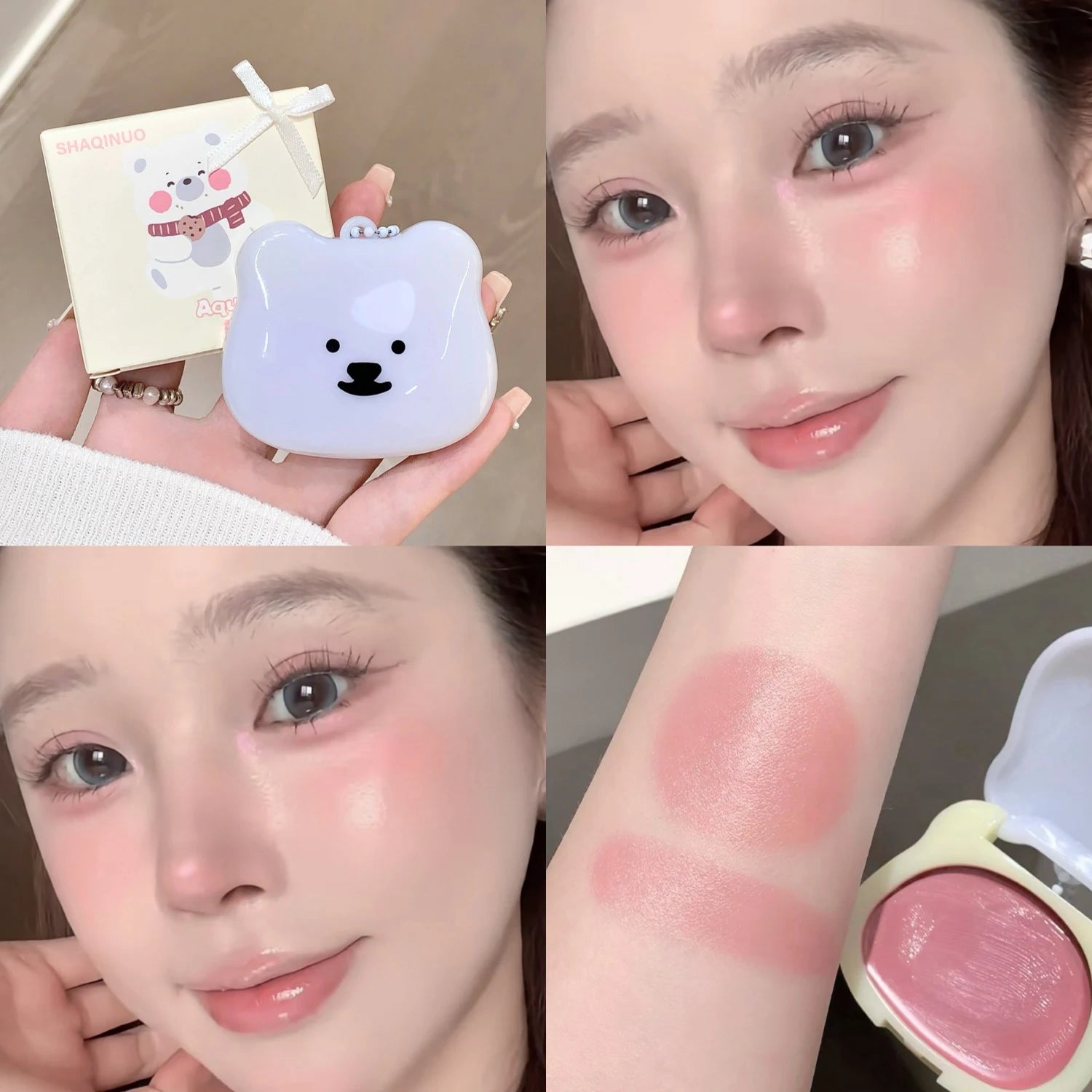 Watery Blush Cream SHAQINUO Moisturizing Jelly Glow Rouge Korean Qme N.1011-5