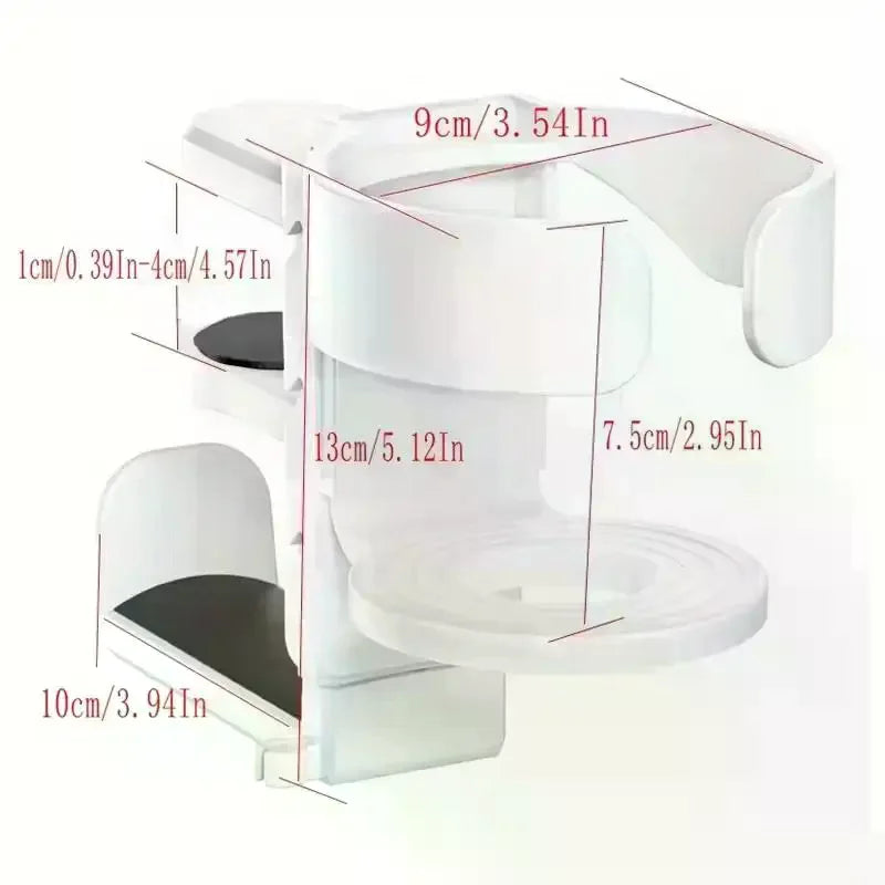2-in-1 Desktop Cup Holder Headphone Stand Made Sturdy ABS Material Qme