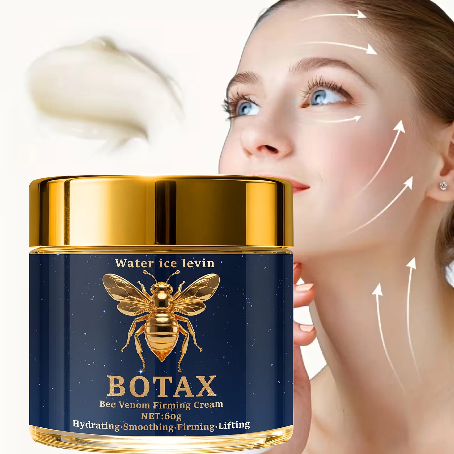 BOTAX Bee Venom Firming Cream with Hyaluronic Acid & Retinol for Hydrating & Lifting, All Skin Types, Day & Night Use Qme