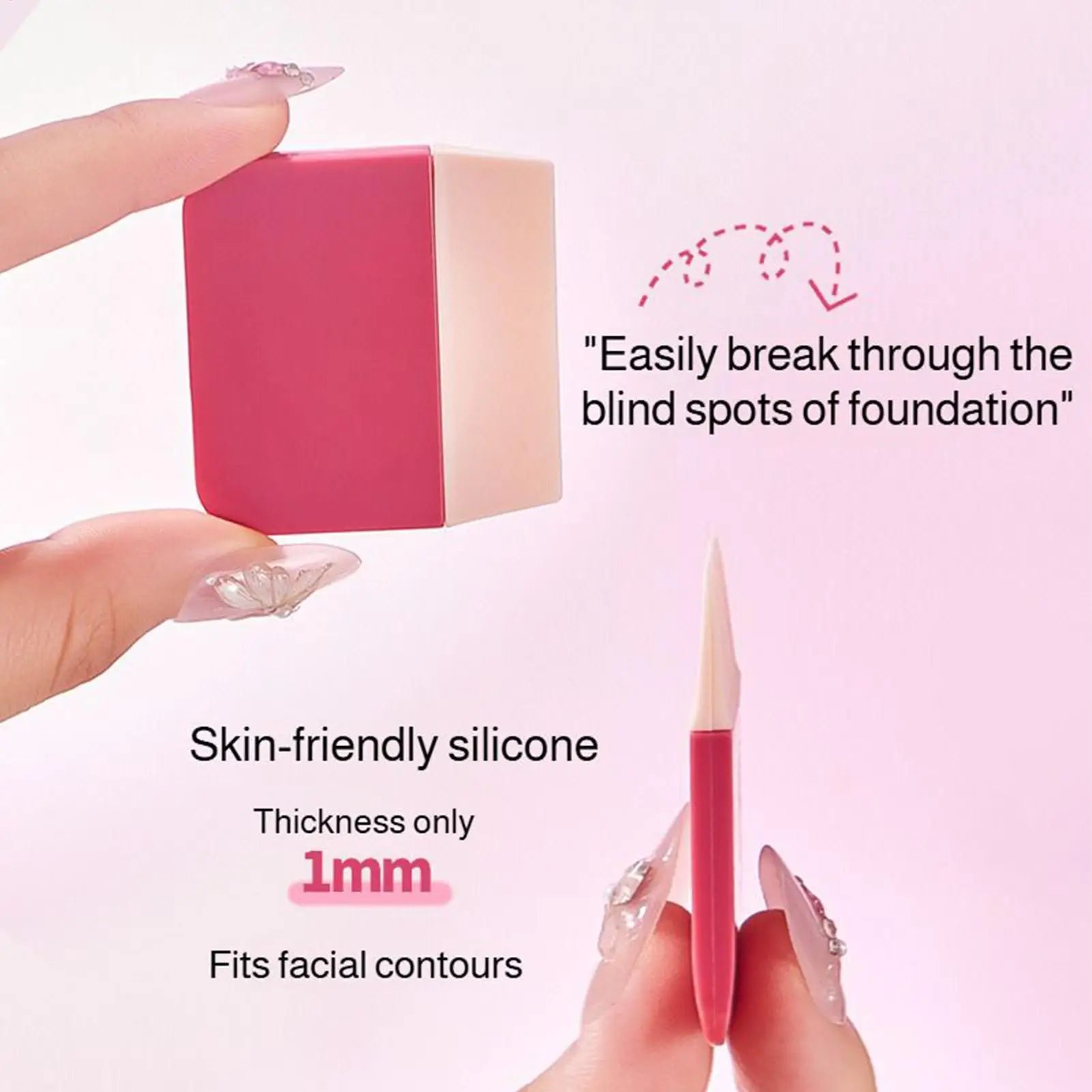 Silicone Face Applicator Portable Soft Flat Head Application Tool Facial Foundation Applicator Brush for Mud Lotion CC Cream Qme CN