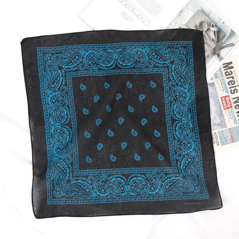 Cotton Cashew Flowers Hip Hop Printed Bandana Men Hijabs Women Qme A-5
