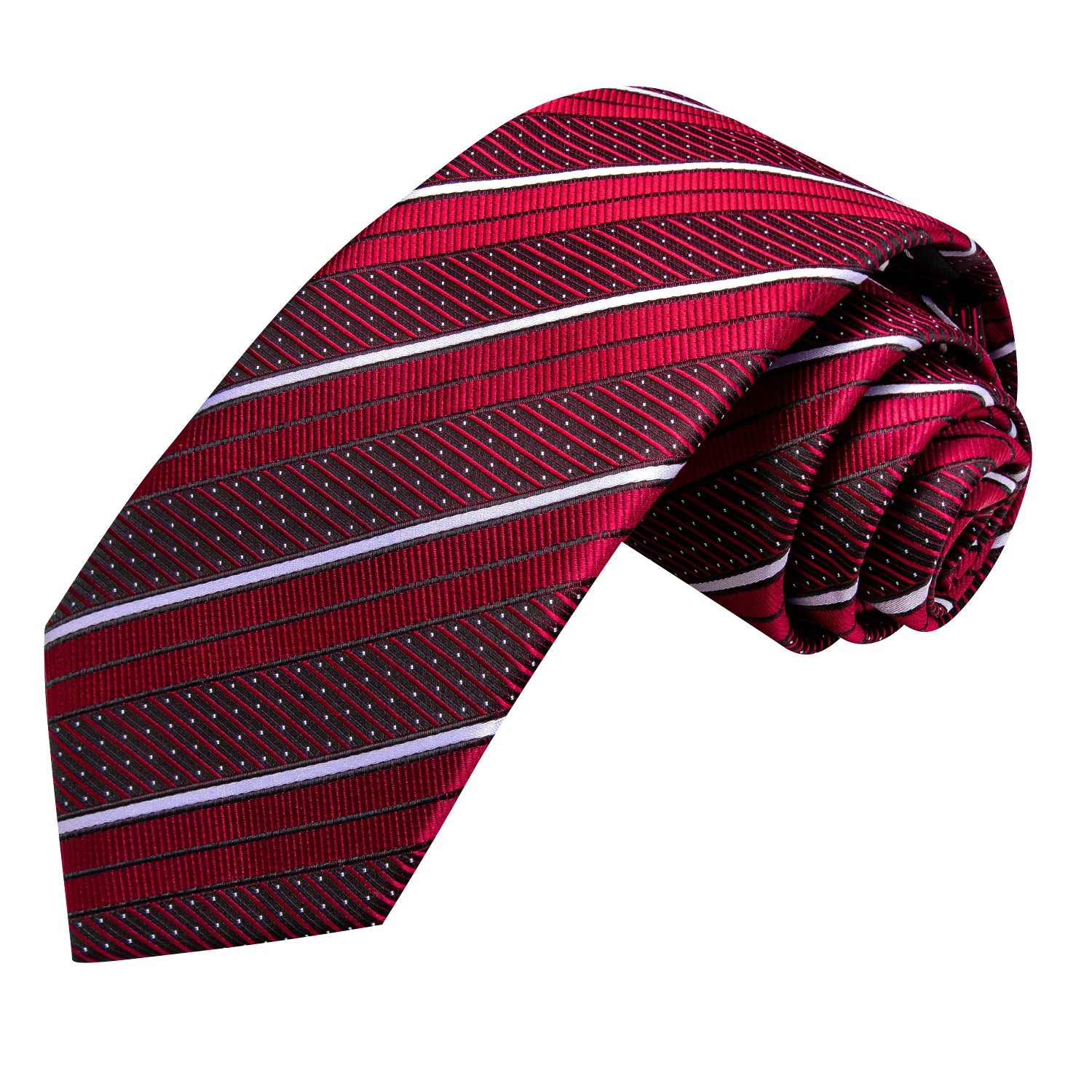 Hi-tie Red Black Blue Striped Designer Men Elegant Necktie Hanky Qme