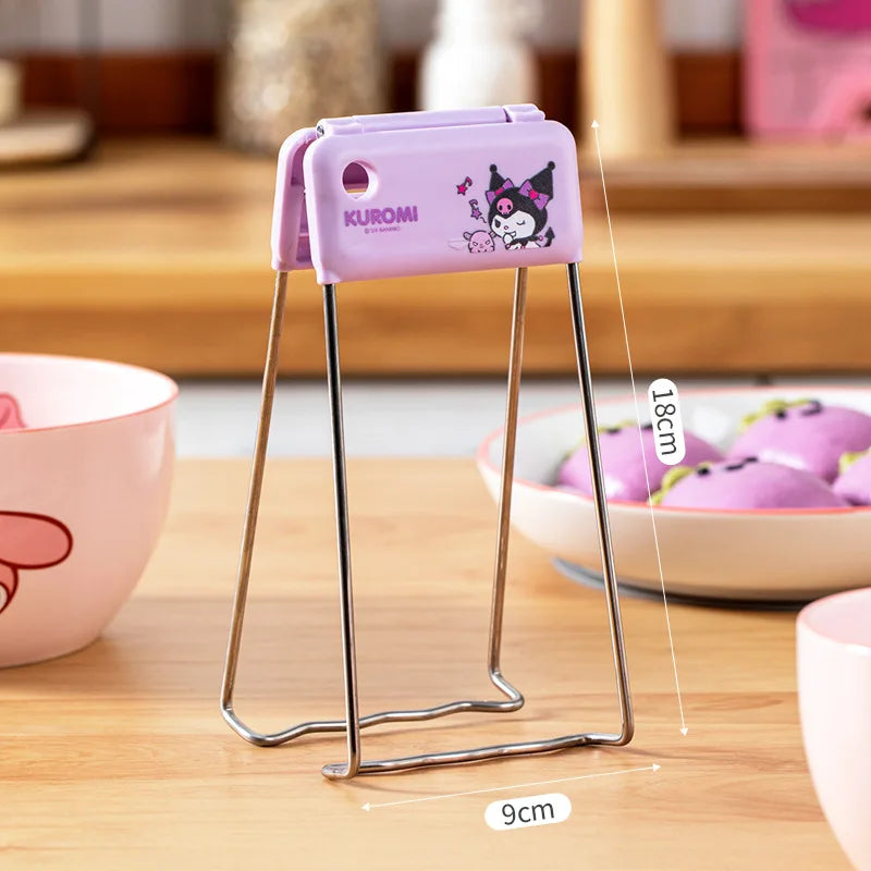 Hello Kitty Kuromi Heat-resistant Tongs Multifunctional Non-slip Bowl Qme 1