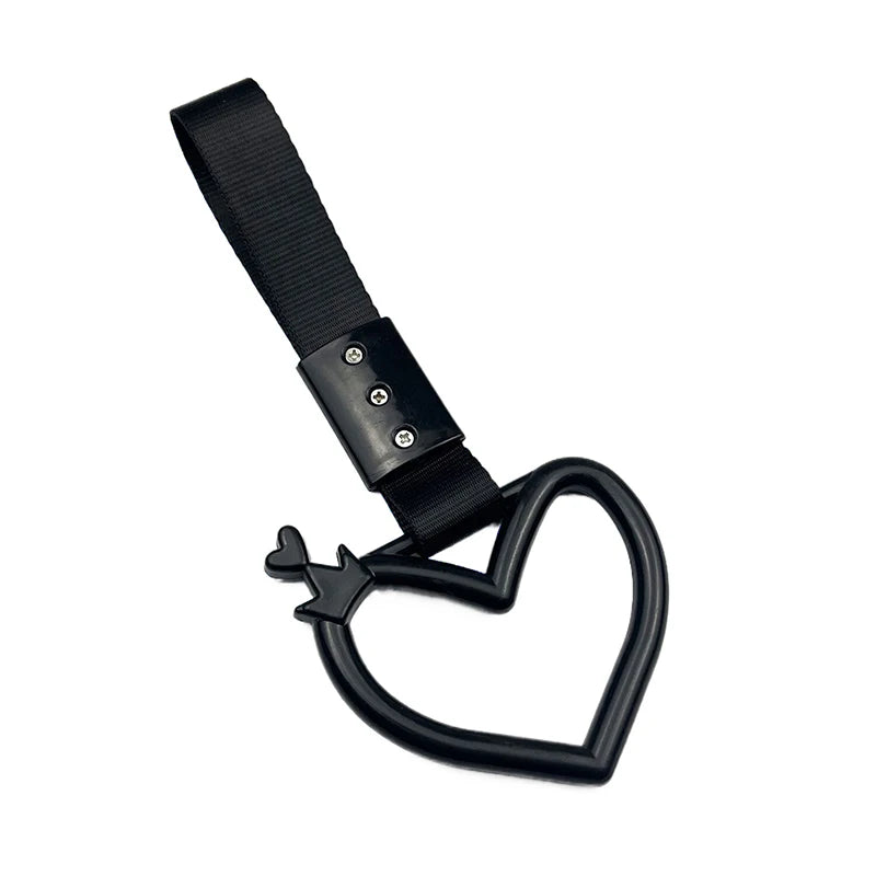 Colorful Car Tow Strap Tsurikawa Ring Heart JDM Train Bus Handle Hand Qme A4