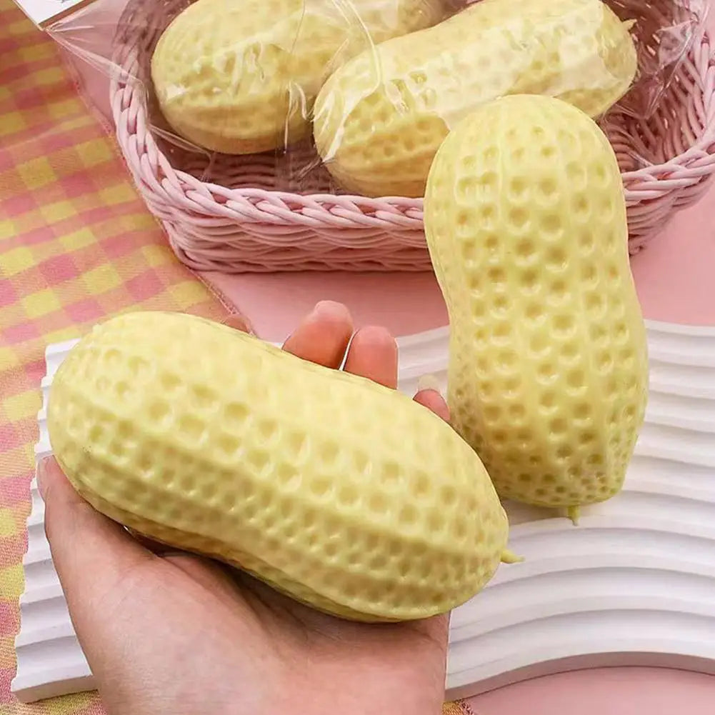 Simulated Peanut Squishy Toy Good Things Happen Stress Relief Soft Qme