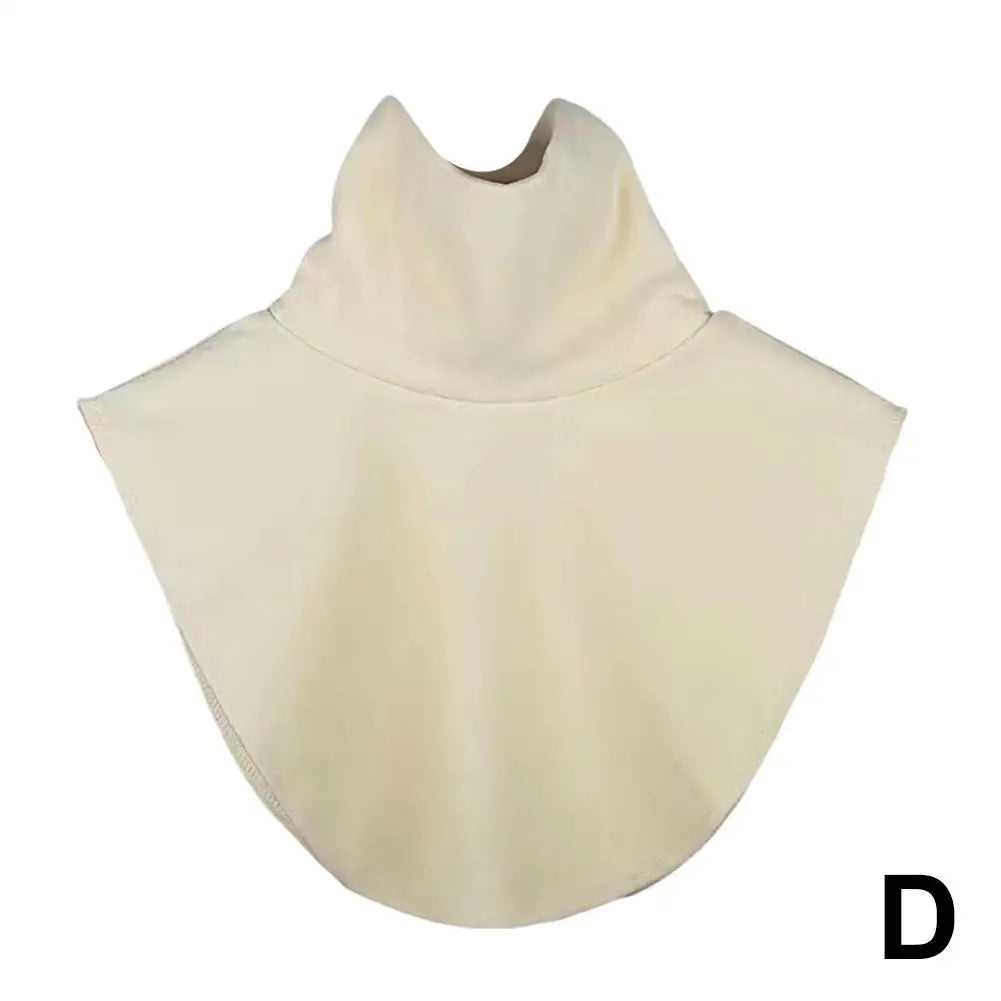 Soft Elastic Modal Detachable Collar Square False Collars Solid Color Turtleneck High Inner Neck Cover For Women Scarf Qme D