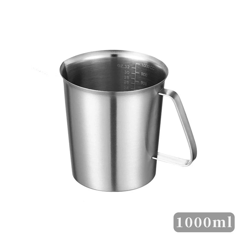 500 700 Stainless Steel Measuring Cup Graduations Large Mouth Coffee Qme C Silver