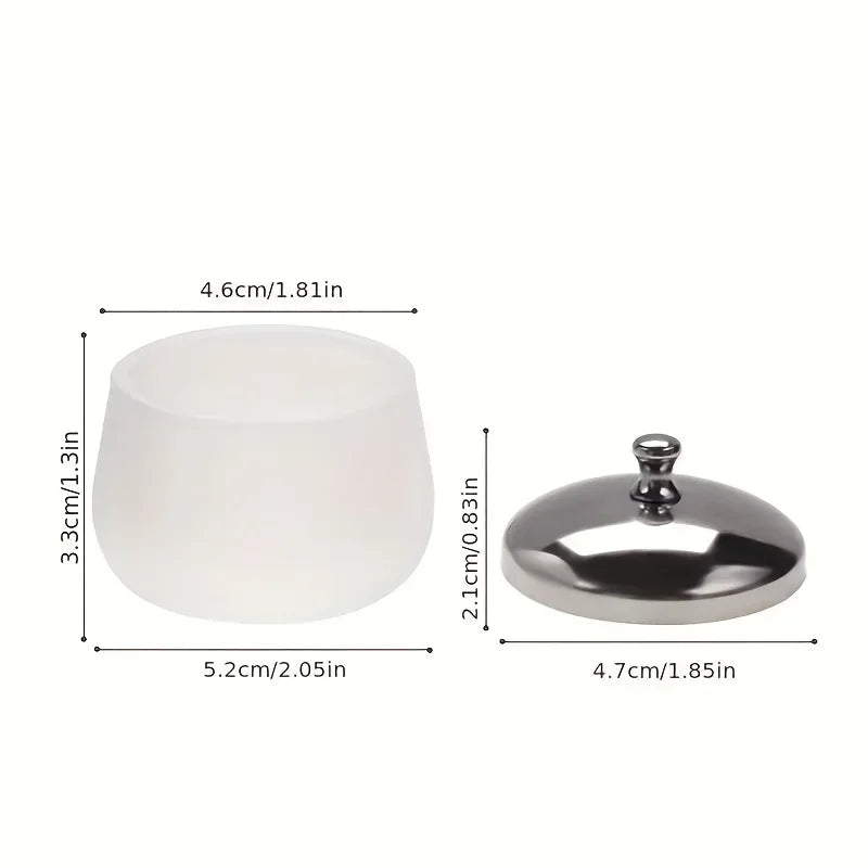 Clear Easy-to-Clean Nail Polish Remover Container for Salon & Home Use, Hygienic Manicure Tool for Hands, Feet & Nail Care Qme