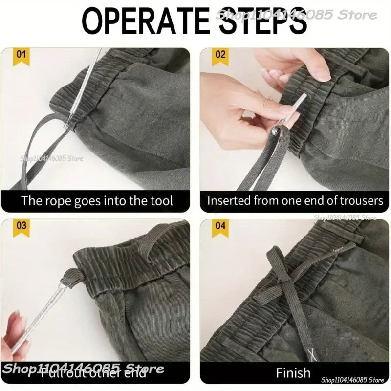 Flexible Drawstring Threader Quick Threading Spring Designed String Pull Tool Multipurpose Drawstring Stringing Tool Qme
