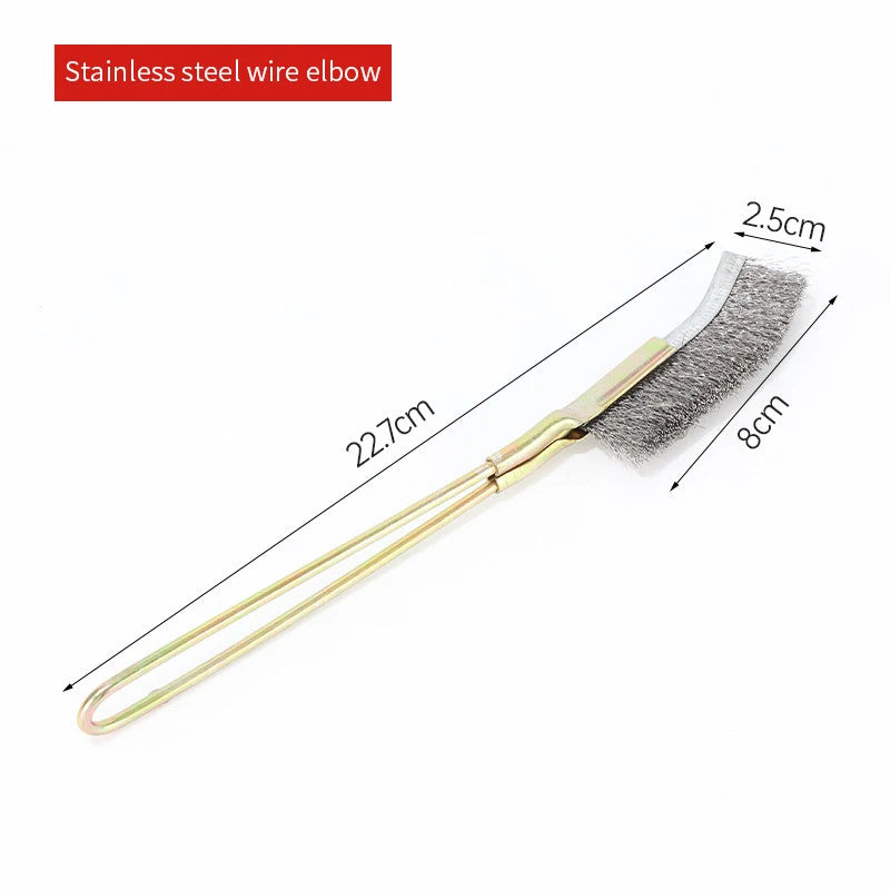 Stainless Steel Wire Brush Gap Groove Cleaning Tools Multi-function Qme Wan Silver