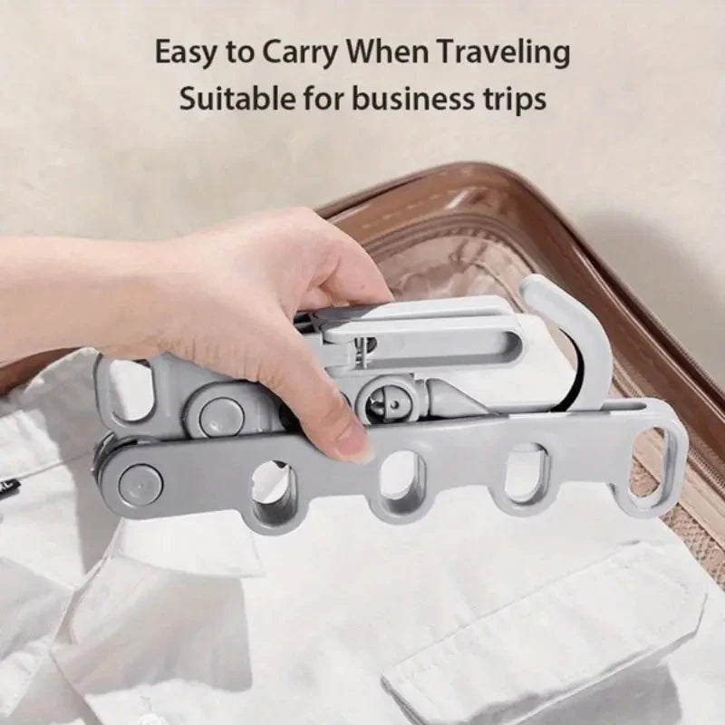 Folding Hanger Rack Heavy Duty Clothes Hangser Clothes Storage Organizer For Travel Dorm Essential Drying Tool For Clothes Qme