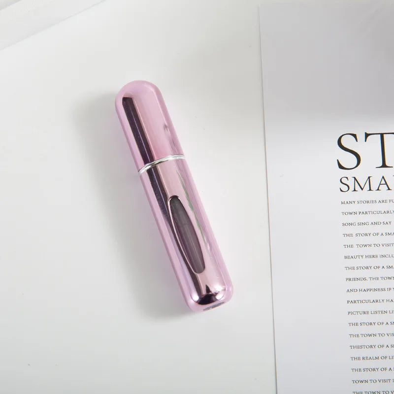 1/3/5/10pcs travel Leak portable mini perfume bottle with Bottom Fill Function aluminum refillable 5ml spray bottle Qme shining powder Metal 5ml