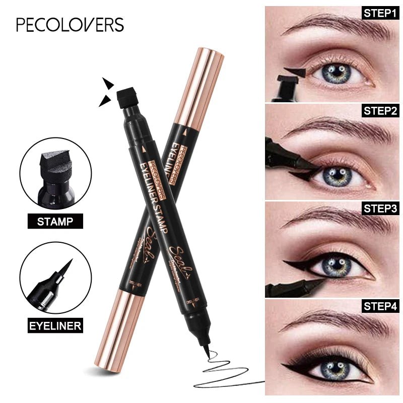 2 in1 Eyeliner Stamp Pencil Double-ended 3 Fine Eyeline Wink Qme