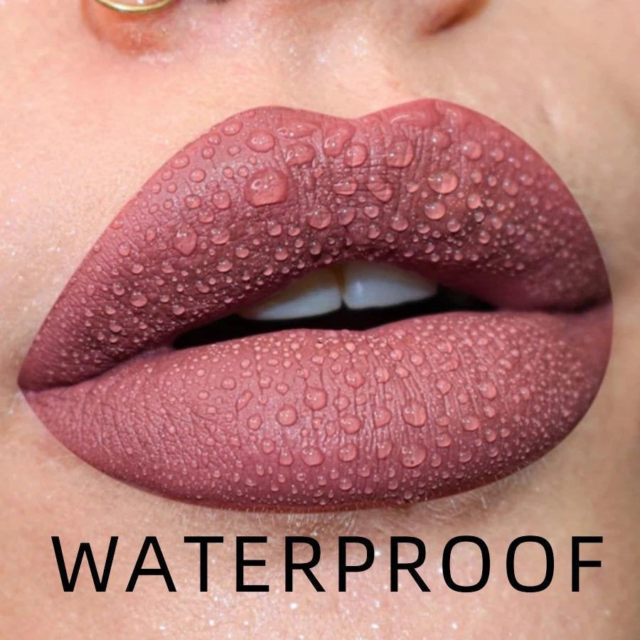 19-color Matte Lip Gloss Nude Liquid Lipstick Waterproof Long Lasting Qme 06