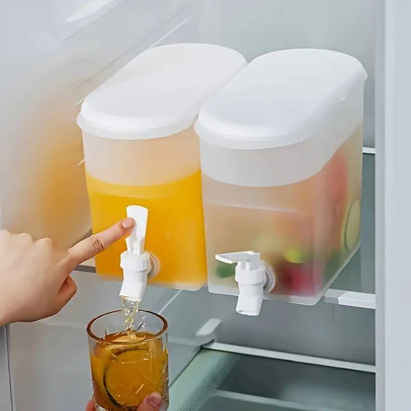 3.5L Water Kettle With Faucet Beverage Dispenser Cold Juice Lemonade Drinks Bucket Liquid Storage Tank Outdoor Fridge Organizers Qme