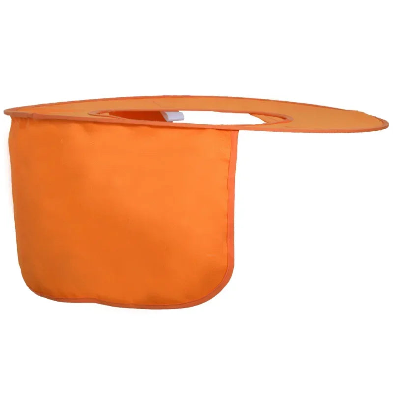Safety Hard Hat Neck Shield Helmets Cap Cover for Outdoor Construction Workers Sun Protection Summer Sun Shade Qme Orange color 2pcs