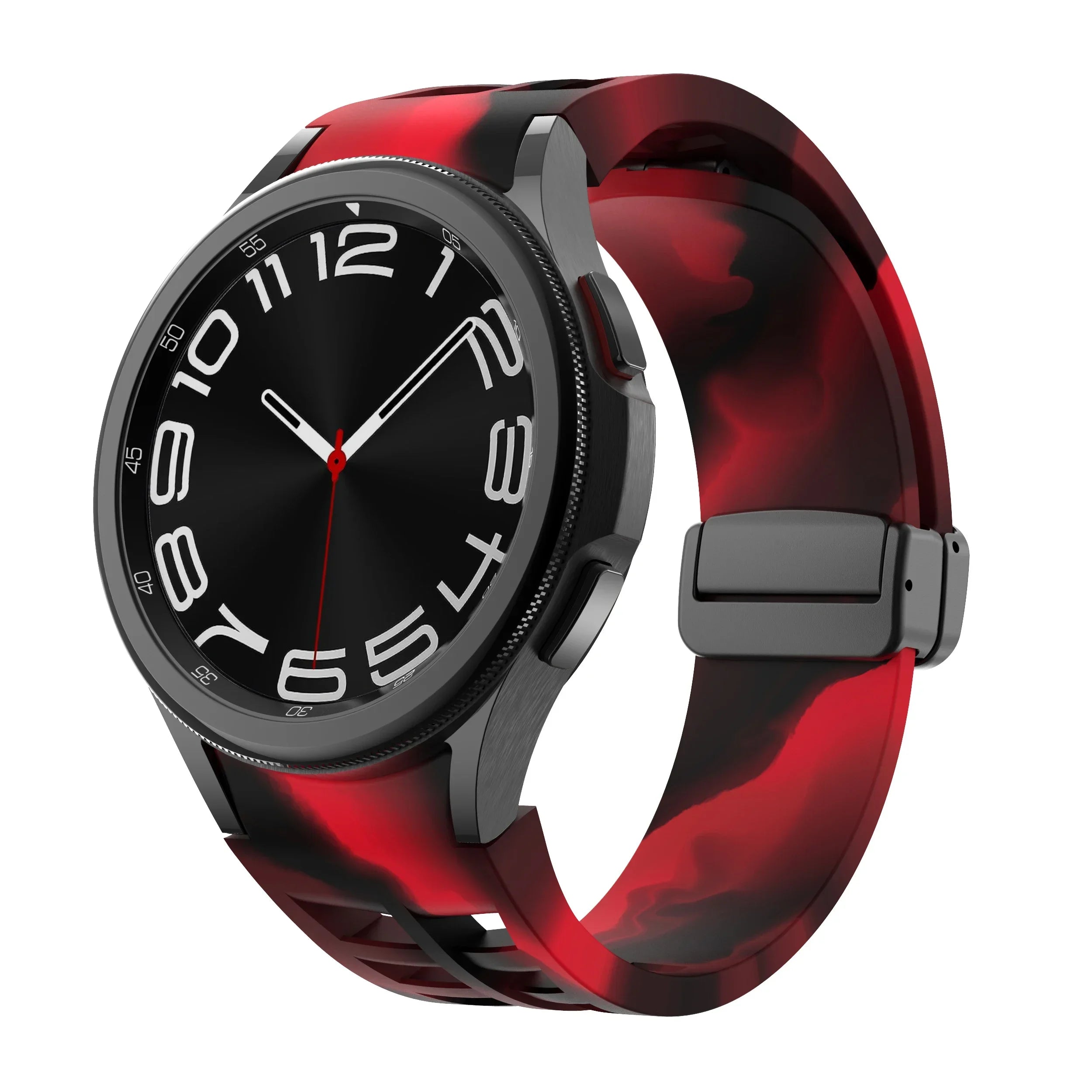 Magnetic Silicone Band for Samsung Galaxy Watch 6 Classic 43 47mm 4 42 46mm 5 Pro 45mm No Gaps Loop Strap for 4/5/6/7 40 44mm Qme