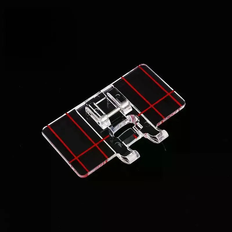 Parallel Sewing Presser Foot Straight Alignment Guide Foot Clear Plastic Sewing Machine Accessory For Household Fabric Sew Work Qme