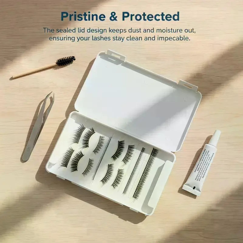 Space-saving Lash Holder Box Ideal False Eyelash Cosmetic Storage Qme