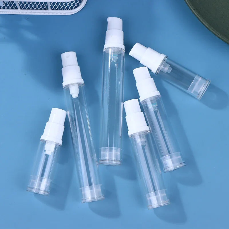5 10 Mini Portable Vacuum Press Bottle Empty Liquid Lotion Spray Qme