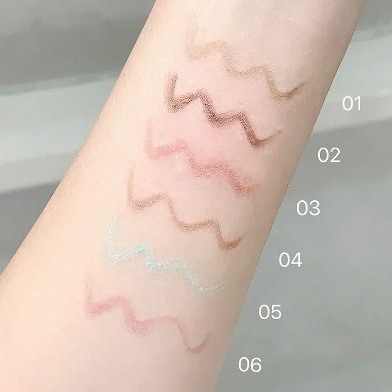 Double-head Milk Green Eyeliner Shadow Pencil Waterproof Lasting Ultra-thin Shimmer Matte Colorful Eyeliner Gel Pen With Brush Qme