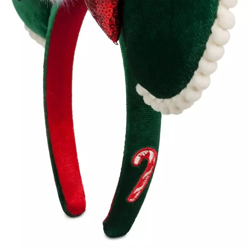 Christmas Minnie Mouse Green Ear Headband Holiday Party Red Bow Hairband COSTUME Headband Cosplay Plush Adult/Kids Headband Gift Qme