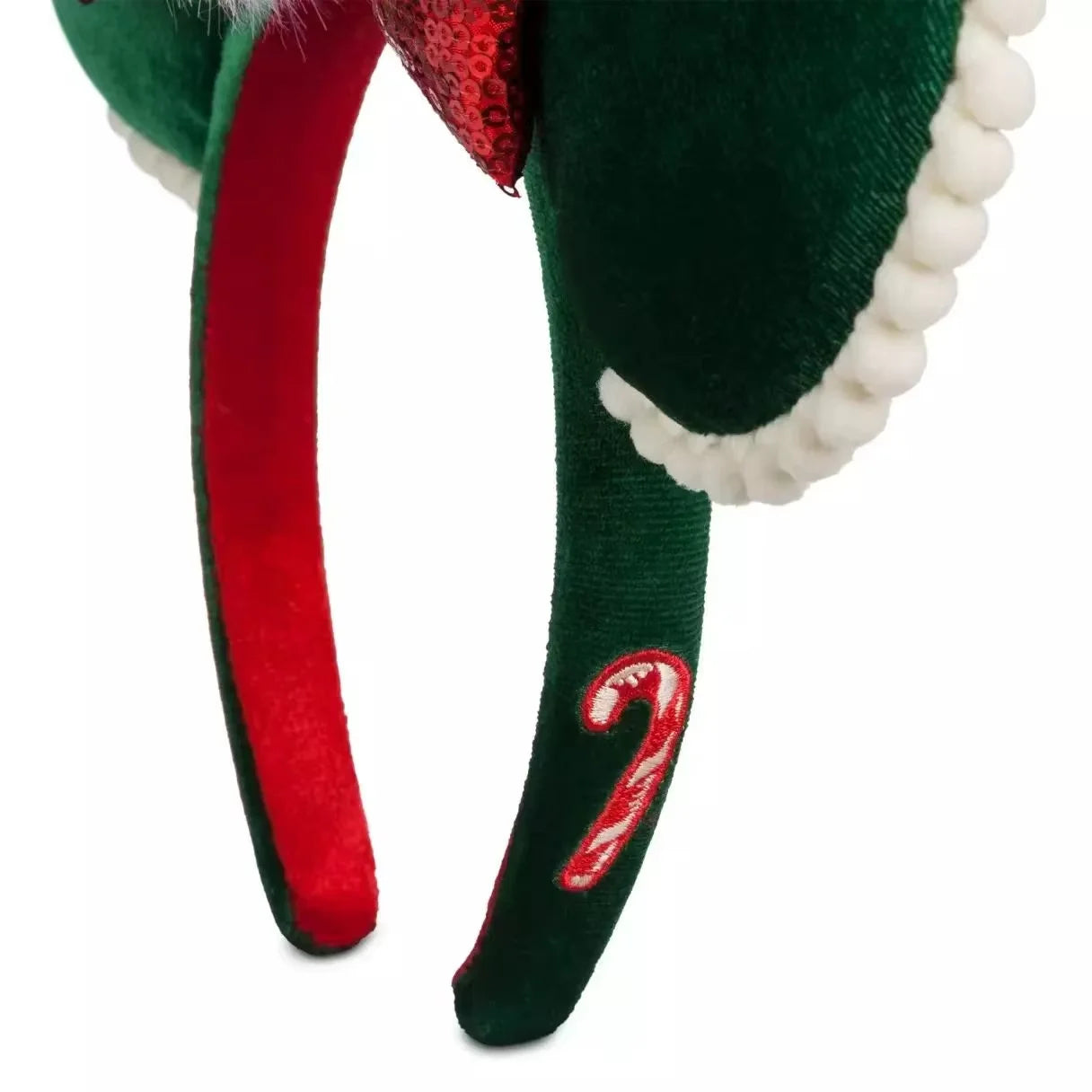 Christmas Minnie Mouse Green Ear Headband Holiday Party Red Bow Hairband COSTUME Headband Cosplay Plush Adult/Kids Headband Gift Qme