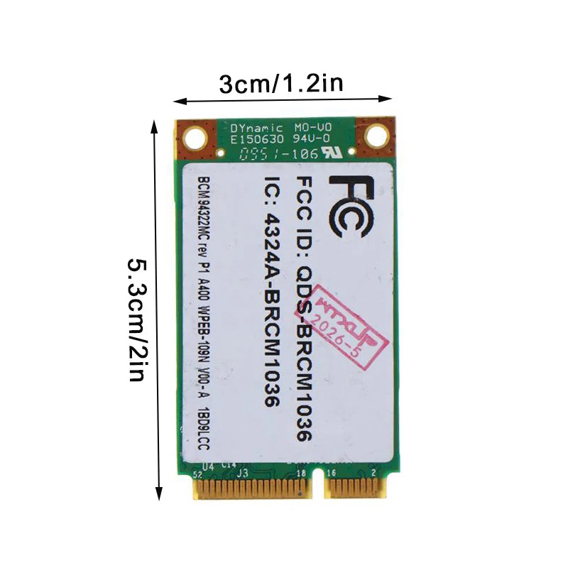 Wireless WLAN Card 6930 2530 2730P BCM94322MC 300Mbps PCI-E Qme 1PCS