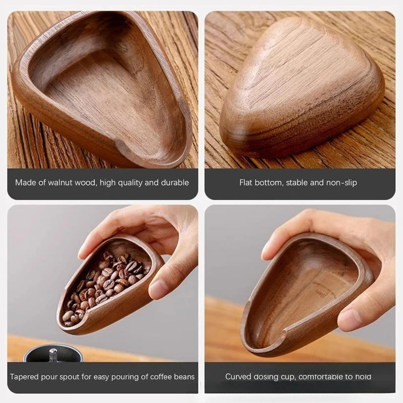 Walnut Coffee Weighing Bean Plate Anti-static Powder Qme