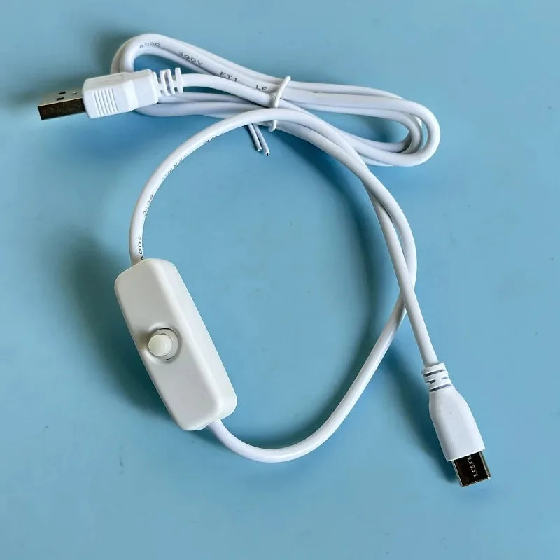 4Pairs Raspberry Pi 4 Power Switch Cable Type-C 5V3A USB Charging Cord for Raspberry Pi 4B Qme