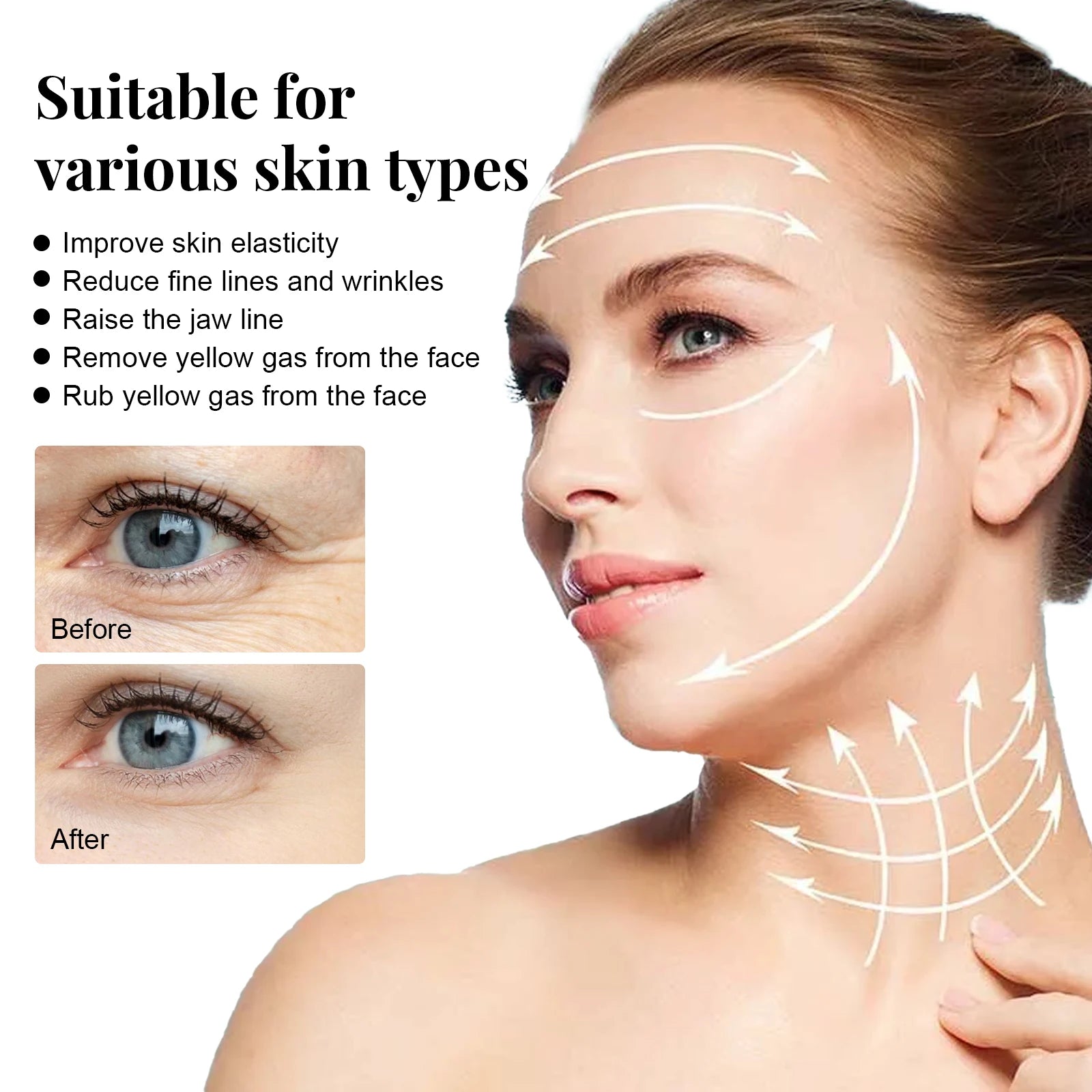 Protein Thread Lifting Set Fade Fine Lines Wrinkle Absorbable Protein Threads Collagen Face Filler Firming Moisturizing Serum Qme