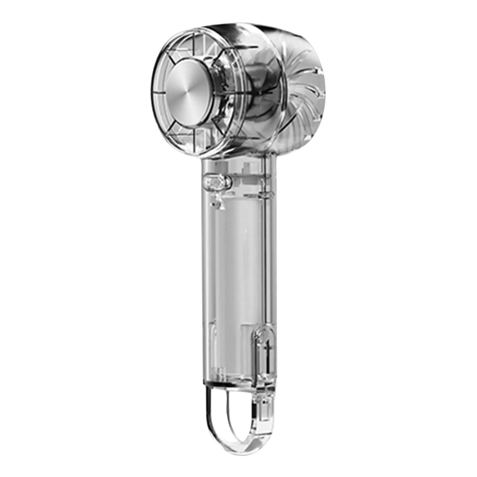 Transparent High-speed cooling fan handheld fans with Hook USB Rechargeable Portable Mini Fan for Outdoor Sports Travel Camping Qme Black One Size