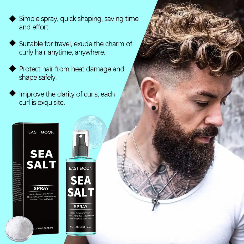 Sea Salt Hair Styling Spray Lazy Curl Defining Improving Thicken Strong Hold Non Greasy Fluffy Natural Wave Hair Nourishing Oil Qme