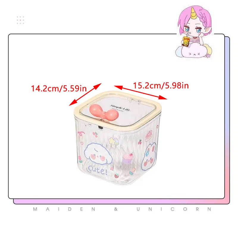 Clear Accessories Organizer Box Multifunctional Storage Hair Ties Qme