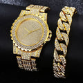 2pcs alloy watches women's watches fancy women's watches jewelry exquisite fashion women's watches Qme Golden Set