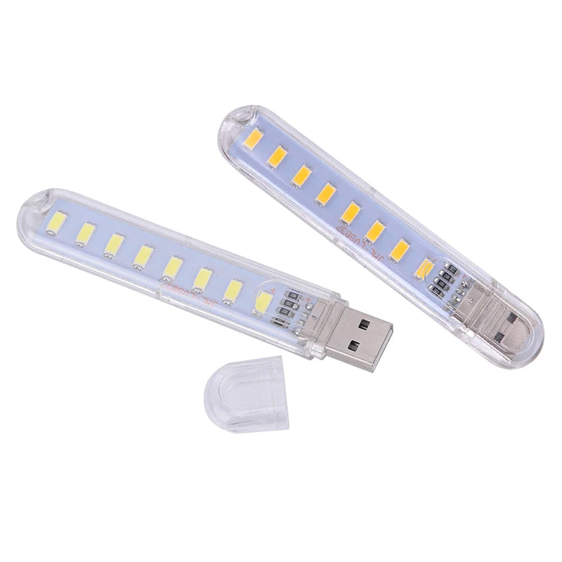 Mini LED Portable 5V 8 LED USB Lighting Computer Mobile Power Lamp Night Light. Qme