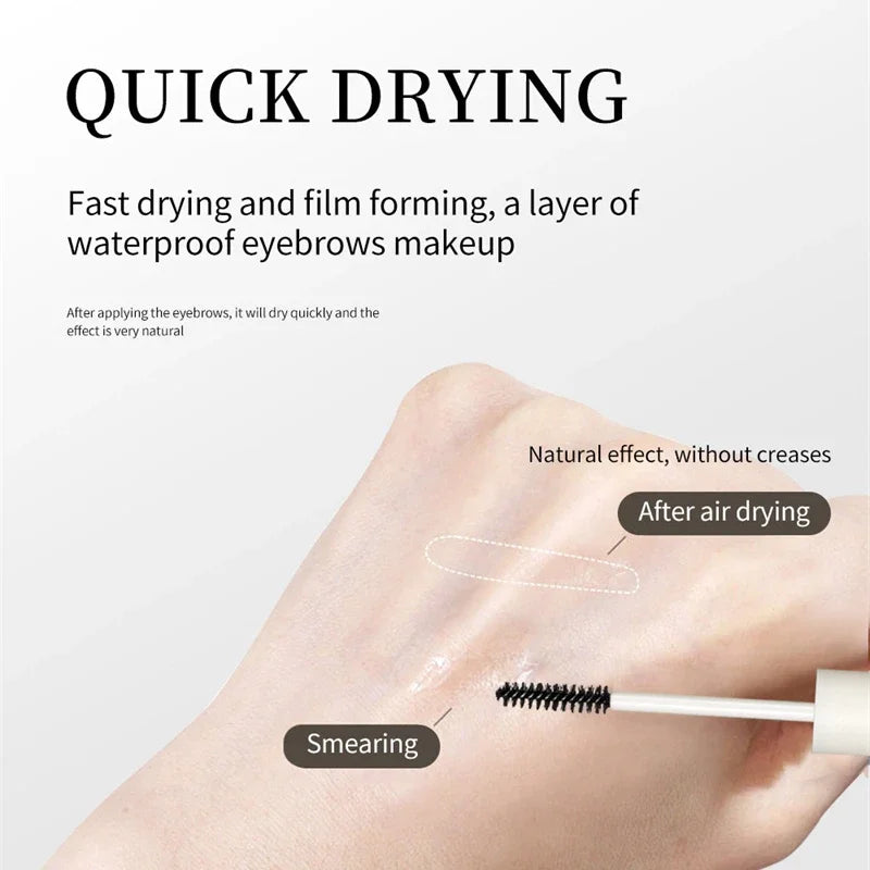 Waterproof Liquid Eyebrow Gel Transparent Brows Setting Tint Wax Lasting Fast Drying 3D Wild Eyebrow Fixing Soap Makeup Cosmetic Qme